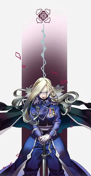 Caption: Olivier Mira Armstrong - Strong And Confident Leader Wallpaper