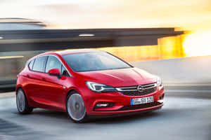 Caption: Opel Astra Elegance On The Open Road Wallpaper