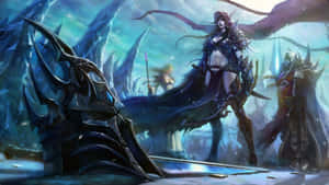 Caption: Paladin Leader Tirion Fordring In World Of Warcraft Wallpaper