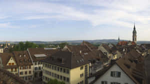 Caption: Picturesque Evening View Of Frauenfeld City Wallpaper