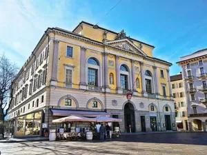 Caption: Picturesque View Of Lugano, Switzerland Wallpaper