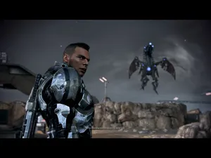 Caption: Powerful James Vega Ready For Action In High-quality Wallpaper Wallpaper