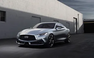 Caption: Pristine 2018 Infiniti Q60 In Silver Wallpaper