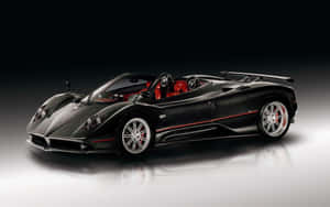 Caption: Pristine And Powerful - A Visual Spectacle Of A Sleek Pagani Zonda F. Wallpaper