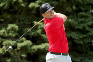 Caption: Pro Golfer Scott Piercy In Action Wallpaper