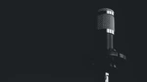 Caption: Professional Condenser Microphone In Monochrome Tones Wallpaper