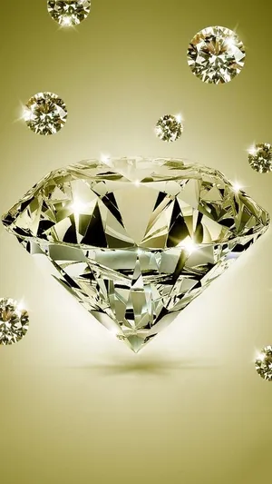 Caption: Radiant Yellow Diamond In All Its Brilliance Wallpaper