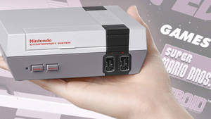 Caption: Retro Gaming Reimagined - Handheld Nes Console Wallpaper