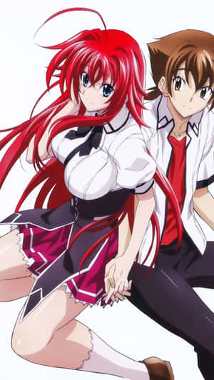 Caption: Rias Gremory - The Crimson-haired Ruin Princess Wallpaper