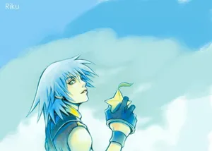 Caption: Riku Standing Strong In The Ever-changing World Of Kingdom Hearts Wallpaper
