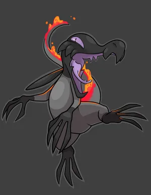 Caption: Salandit, The Flaming Pokémon Wallpaper