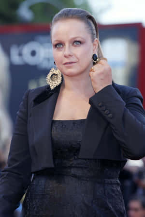 Caption: Samantha Morton At A Red Carpet Event Wallpaper