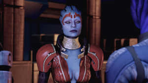 Caption: Samara - The Powerful Asari Justicar In Mass Effect Wallpaper