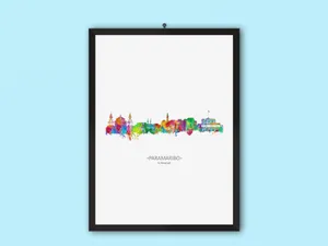 Caption: Scenic Sunset View Of Paramaribo, Suriname Wallpaper