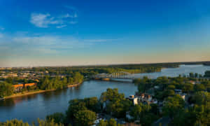 Caption: Scenic View Of Laval City Wallpaper