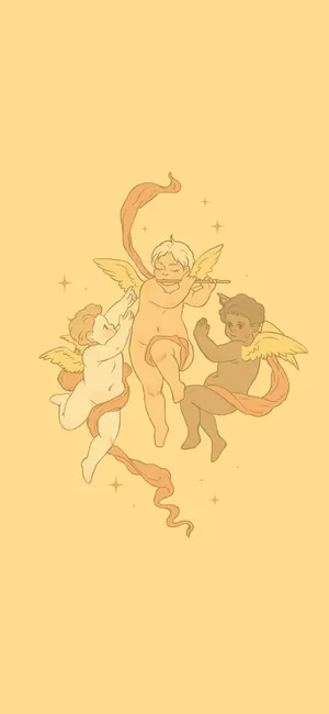 Caption: Serene Angelic Presence Wallpaper