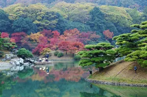 Caption: Serene Samurai Garden Wallpaper