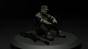 Caption: Sergeant Johnson In Action Wallpaper