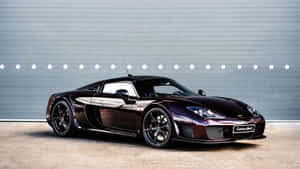 Caption: Shiny Metallic Purple Noble M600 Sports Car Wallpaper