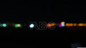 Caption: Simplistic Abc Thin White Outline Design Wallpaper