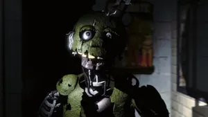 Caption: Sinister Stare Of Springtrap Wallpaper