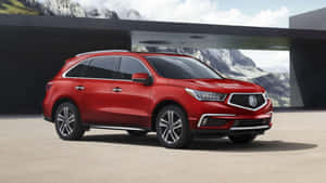 Caption: Sleek Acura Mdx Suv Cruising On The Road Wallpaper