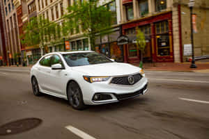 Caption: Sleek Acura Tlx In Its Natural Element Wallpaper