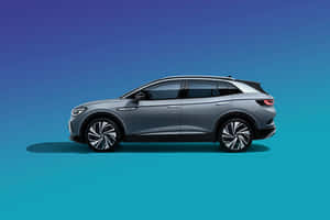 Caption: Sleek And Modern Volkswagen Id 4 On The Open Road Wallpaper