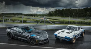 Caption: Sleek And Powerful Chevrolet Corvette Grand Sport Wallpaper