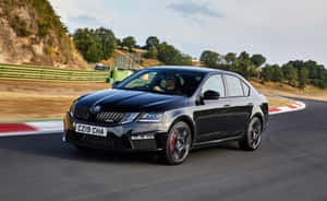 Caption: Sleek And Sophisticated Skoda Octavia Wallpaper