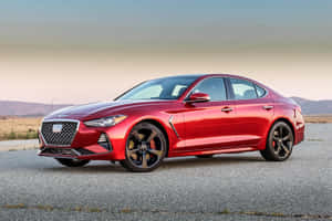 Caption: Sleek And Stylish 2022 Genesis G70 Sedan Wallpaper