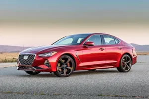 Caption: Sleek And Stylish 2022 Genesis G70 Sedan Wallpaper