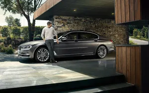 Caption: Sleek And Stylish Bmw 7 Series In Motion Wallpaper