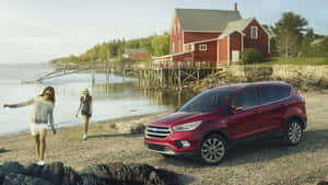 Caption: Sleek And Stylish Ford Escape In A Stunning Environment Wallpaper