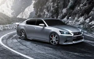 Caption: Sleek And Stylish Lexus Gs On The Road Wallpaper