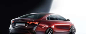 Caption: Sleek Aspiration - Kia Forte In Twilight Wallpaper