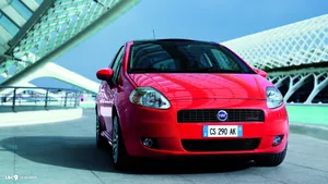 Caption: Sleek Design Of Fiat Grande Punto Wallpaper