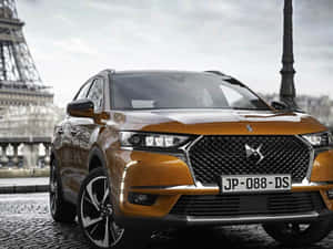 Caption: Sleek Ds 7 Crossback E-tense In Mesmerizing City Night Light Wallpaper