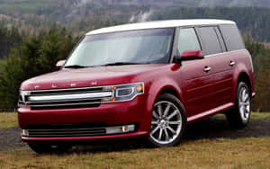 Caption: Sleek Ford Flex On The Open Road Wallpaper