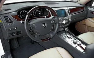 Caption: Sleek Hyundai Equus In Motion Wallpaper