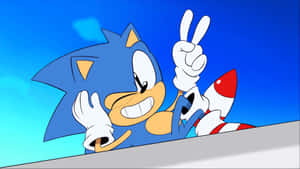 Caption: Sonic Adventure Hd - Sonic And Tails In Action Wallpaper