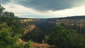 Caption: Spectacular View Of Mesa Verde National Park Gorge Wallpaper