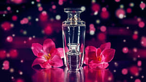 Caption: Spring Perfume Collection On White Background Wallpaper