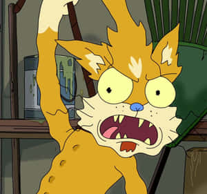 Caption: Squanchy - The Fun-loving Alien Cat Wallpaper