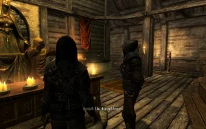 Caption: Stealthy Approach - Brynjolf In The World Of Skyrim Wallpaper