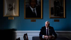 Caption: Steny Hoyer In Office Environment Wallpaper