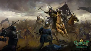 Caption: Strategic Card Game Battle In Gwent, The Witcher Card Game Wallpaper