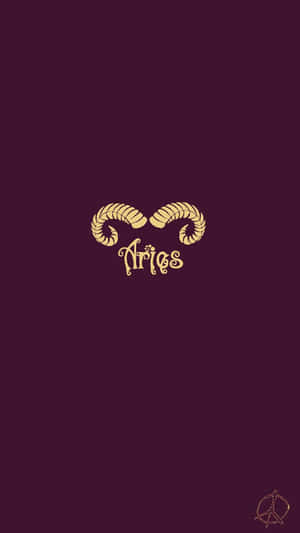 Caption: Striking Aries Zodiac Apple Iphone Wallpaper Wallpaper