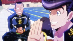 Caption: Striking Portrait Of Josuke Higashikata Wallpaper