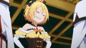 Caption: Striking Pose Of Felt From Re:zero Wallpaper